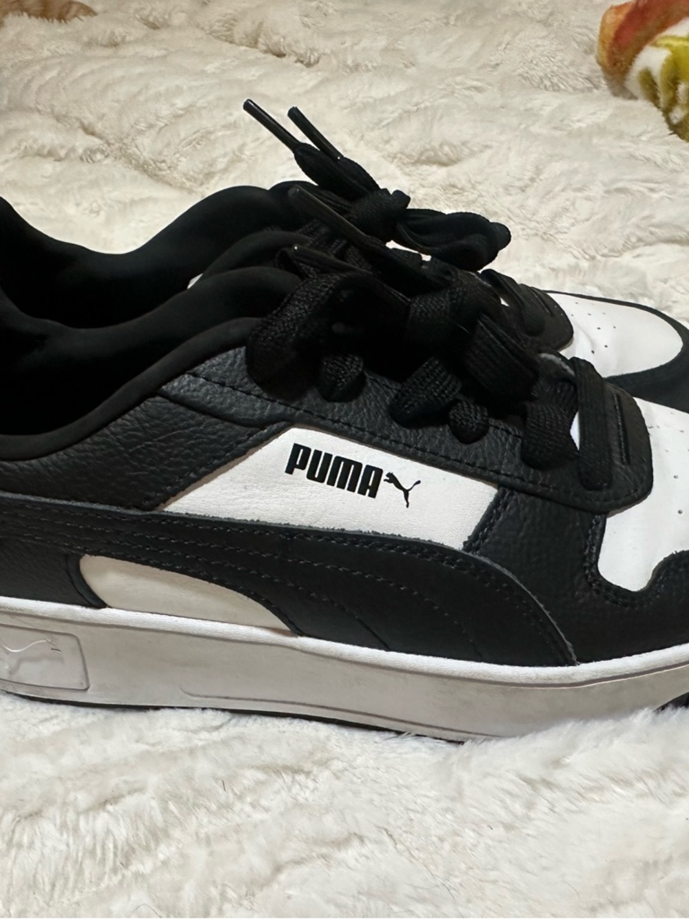 Puma Black and White Casual Low-Top Sneakers